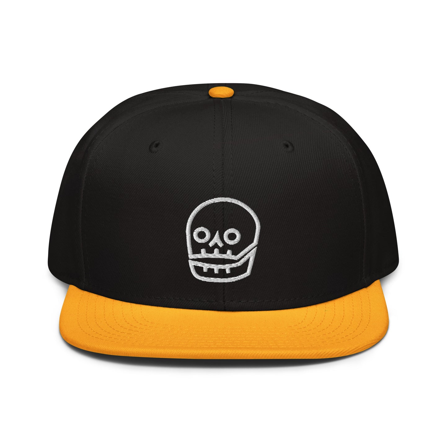 white skull snapback hat