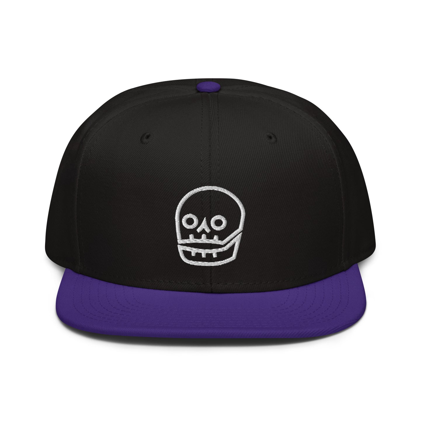 white skull snapback hat